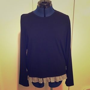 Kate Spade Broome Street long sleeve ruffle shirt